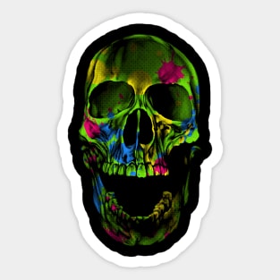 Neon Skull Sticker